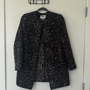 Animal print layering jacket